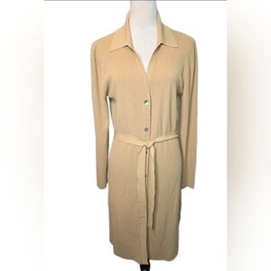 324. Max Studio ribbed knit duster cardigan in a versatile beige hue XL